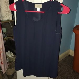 LOFT navy blue blouse Small Petite